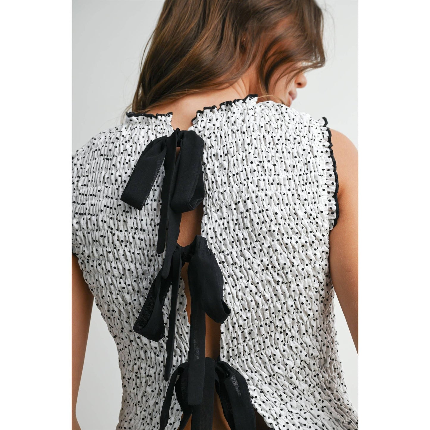 Ruched Ribbon Blouse