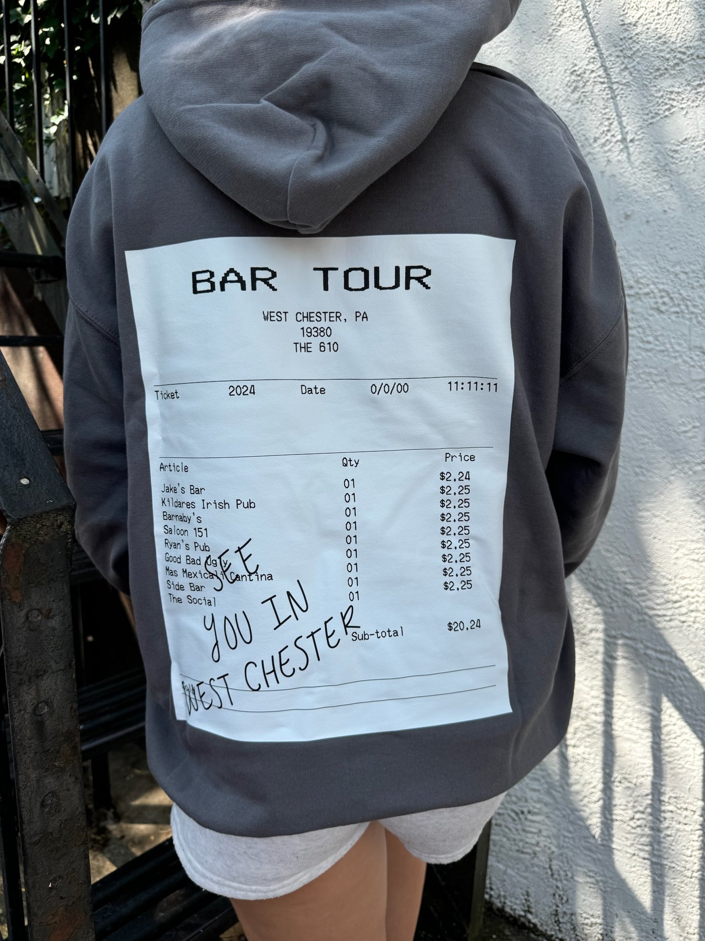 West Chester Bar Tour Hoodie 2025