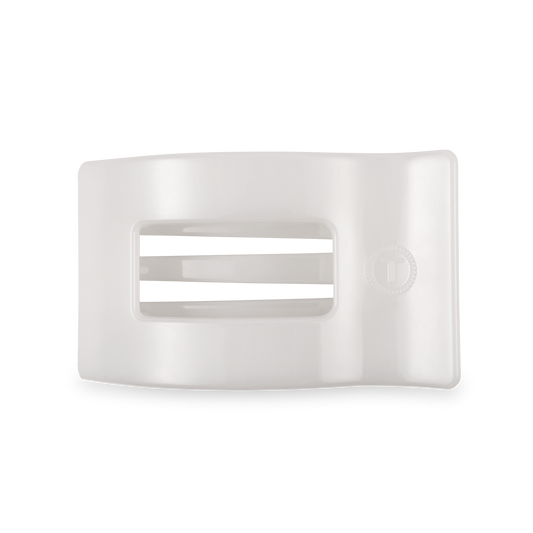 Flat Rectangle Hair Clip | Medium | Coconut White