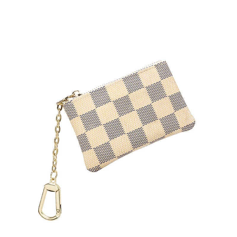 Checkered keychain pouch sale