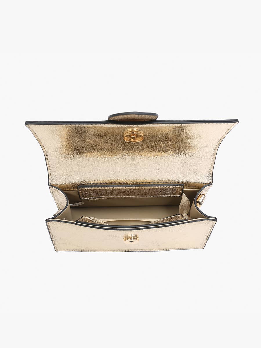 EH2570 Capri Metallic Satchel w/ Crossbody Strap