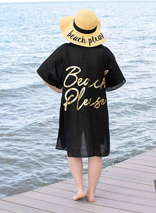 Embroidered Sun Hat - Beach Please