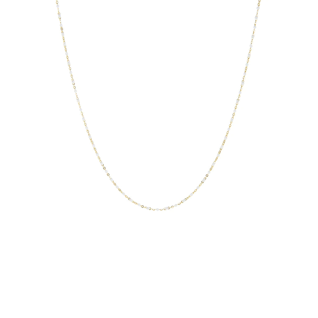 Gold Plated Delicate Stone Beaded Necklace