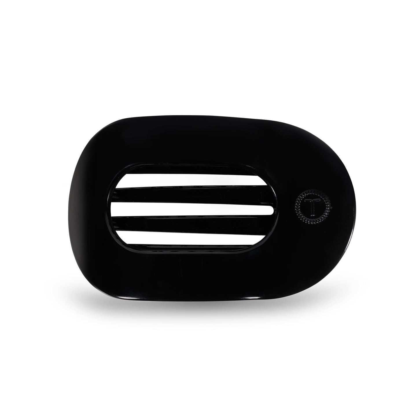 Round Flat Hair Clip | Med. | Jet Black'