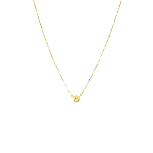 Sterling Mini Smiley Face Necklace