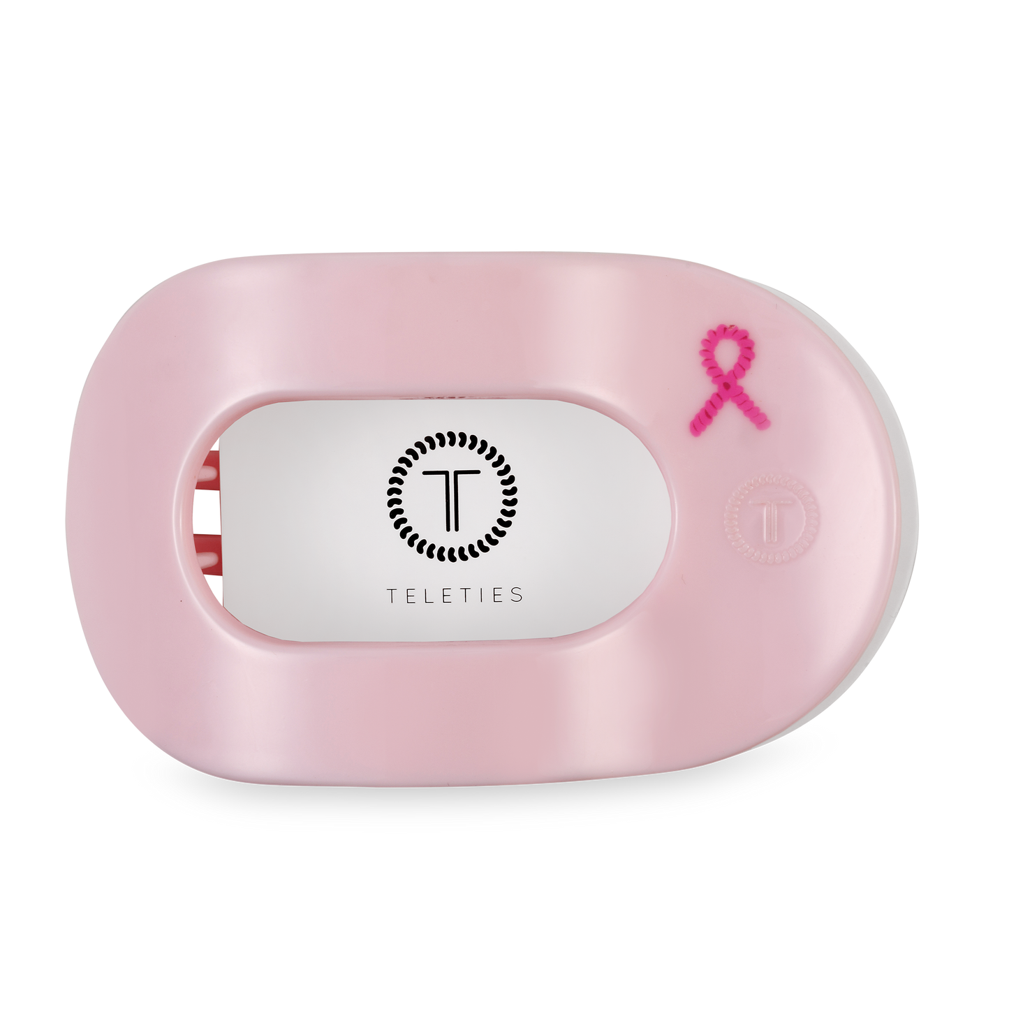 Flat Round Hair Clip | Large | Pink Ribbon Power