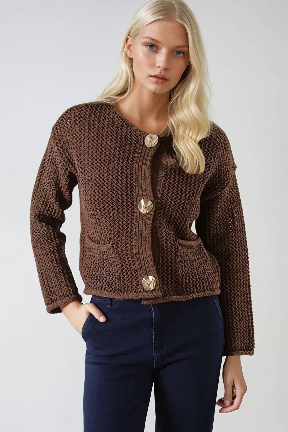 Gold Button Sweater