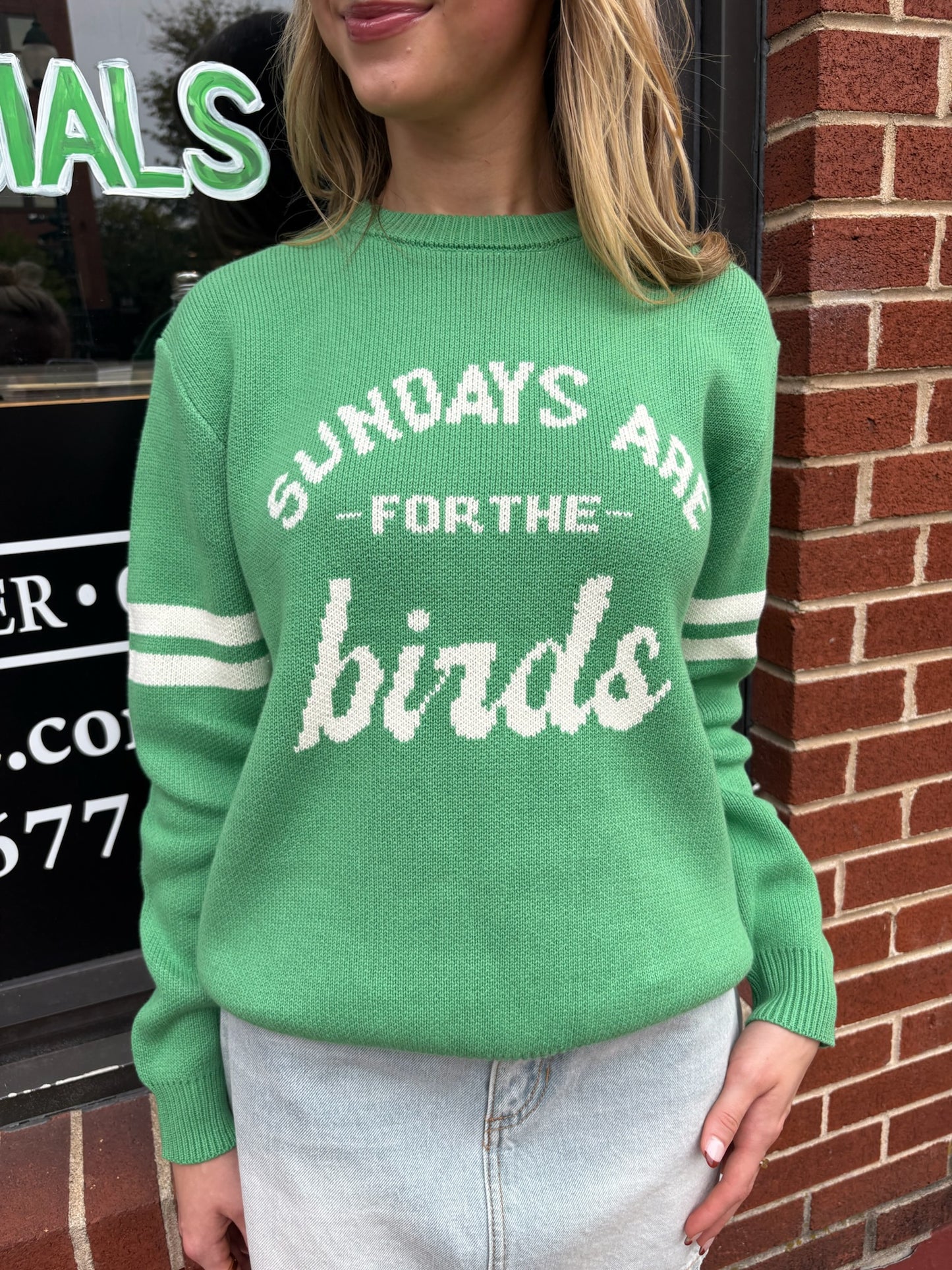 Sundays Are For The Birds Eagles Knit Sweater