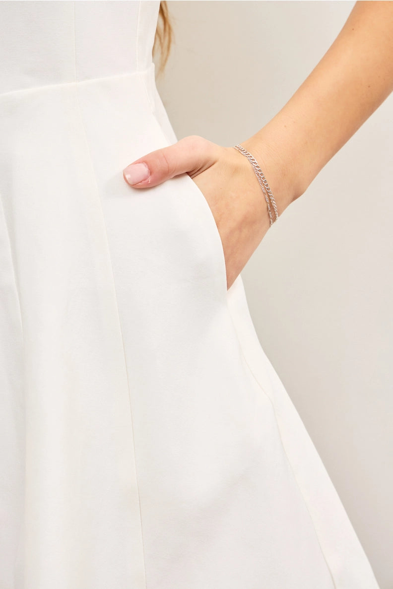 Scallop Edge Sleeveless Dress