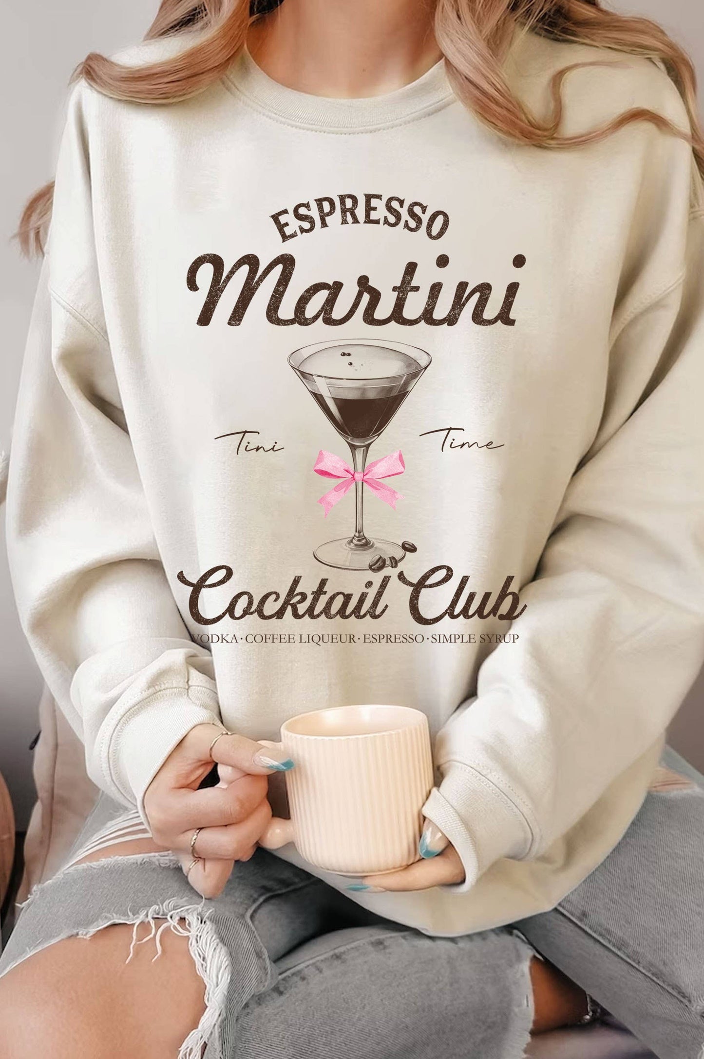 Espresso Martini Ribbon Sweatshirt