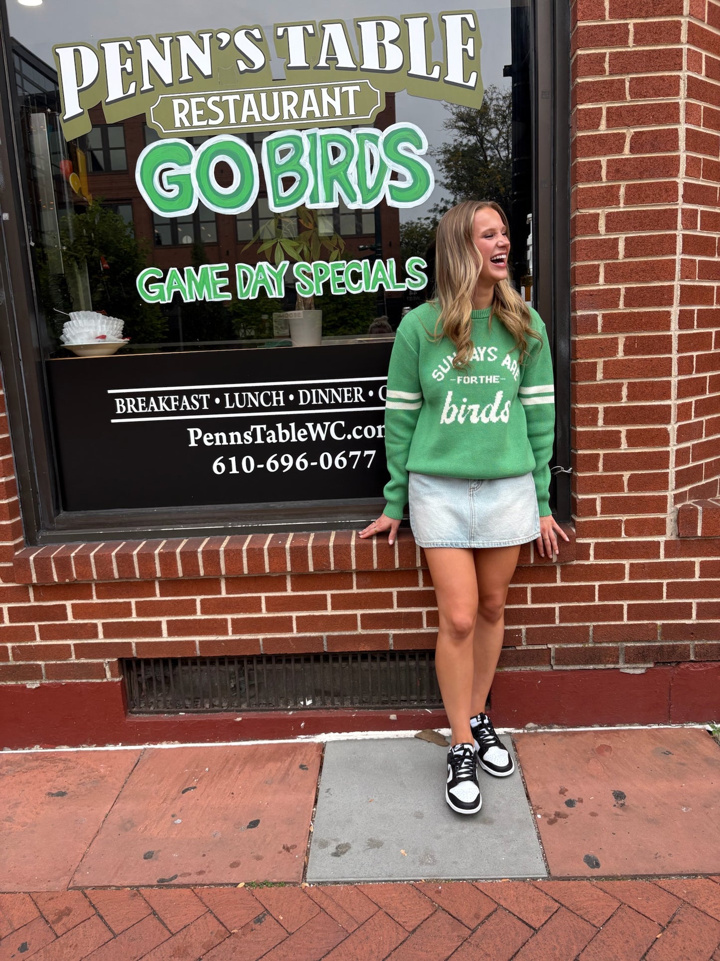 Sundays Are For The Birds Eagles Knit Sweater
