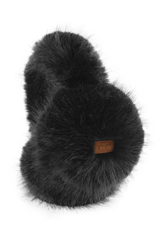 C.C Solid Long Fur Winter Ear Muff Ear Warmer