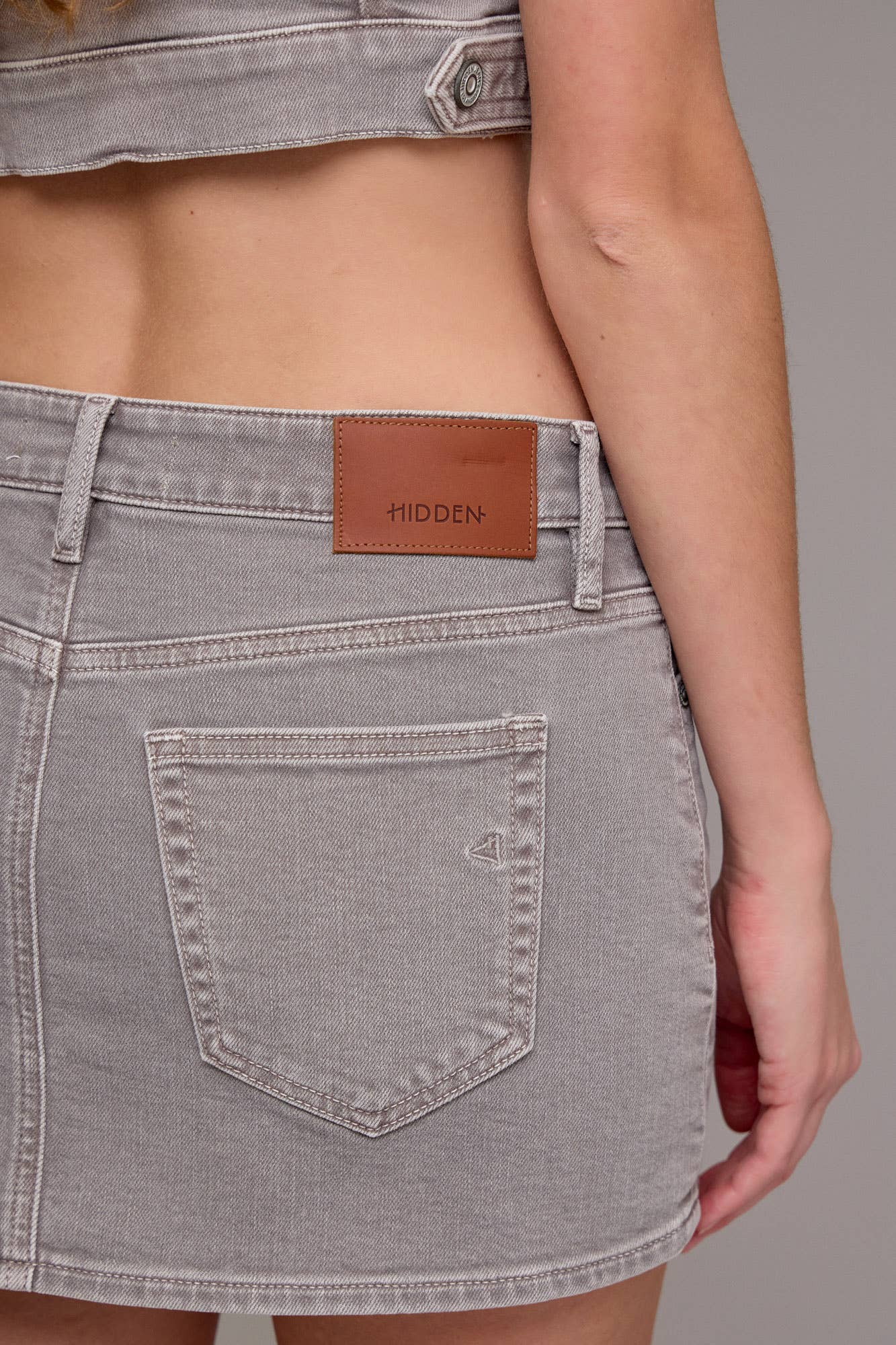 Grey Micro Mini Skirt