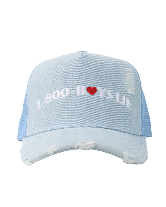 Denim 1-800 Heart Trucker Hat