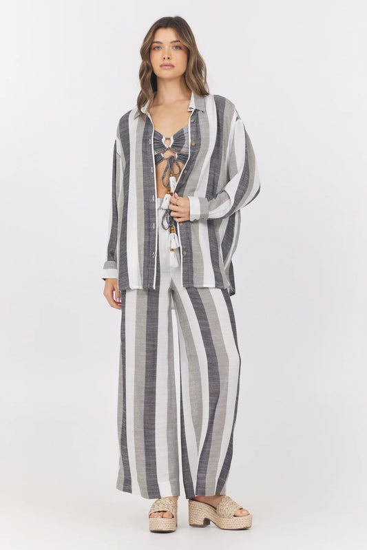 Shannon Metallic Button Down