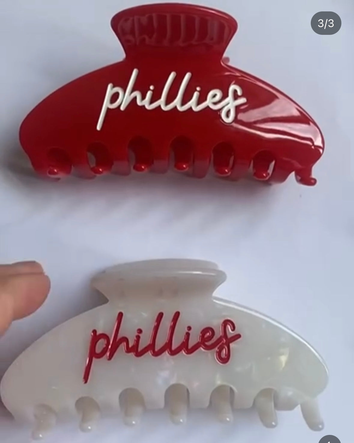 Philadelphia Eagles and Phillies Claw Clips