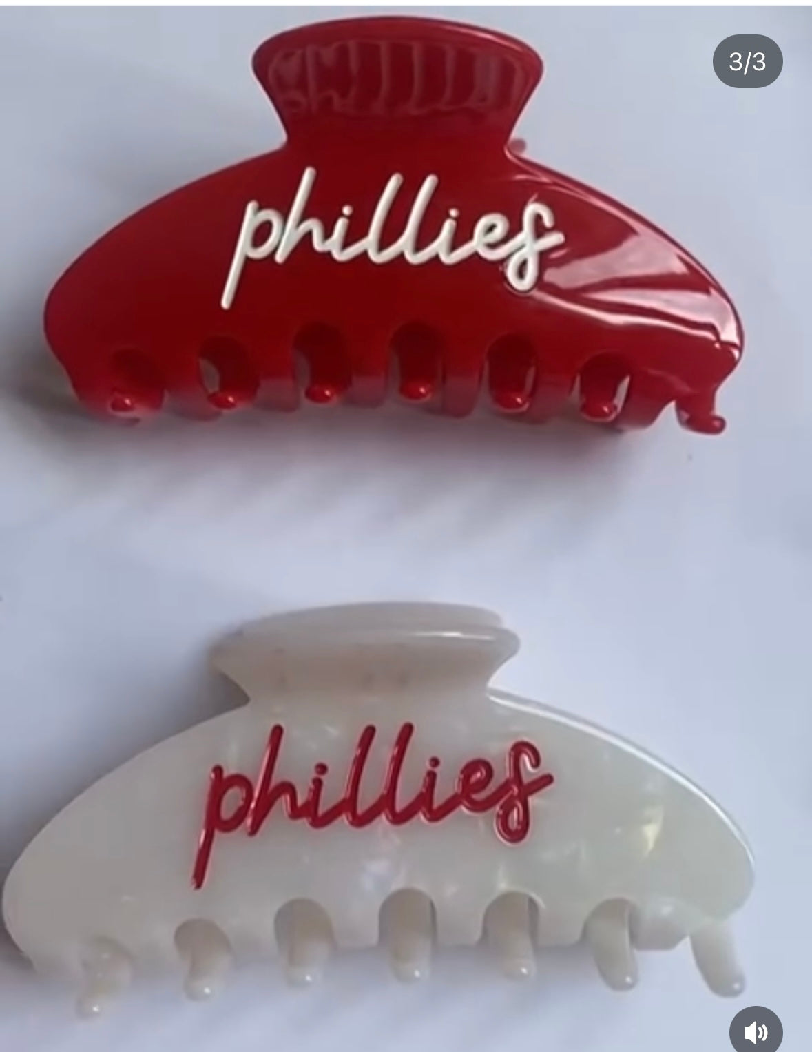 Philadelphia Eagles and Phillies Claw Clips