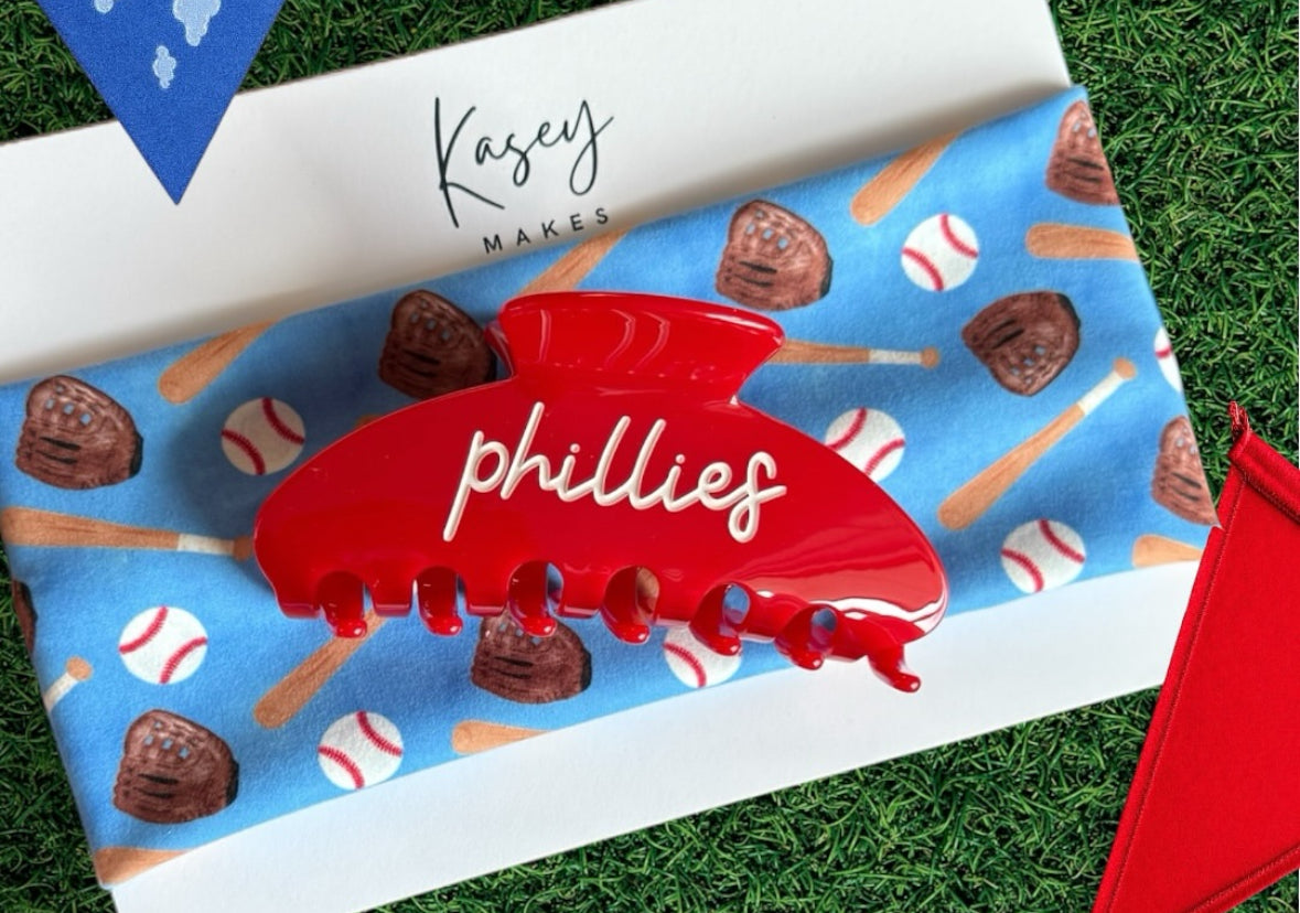 Philadelphia Eagles and Phillies Claw Clips