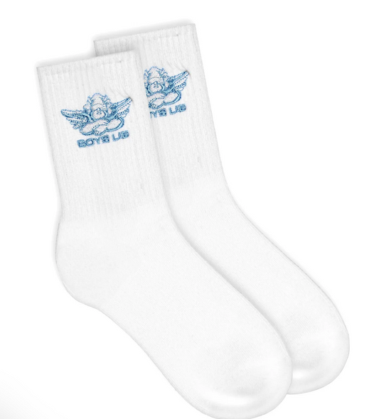 BOYS LIE BLUE LOGO SOCK