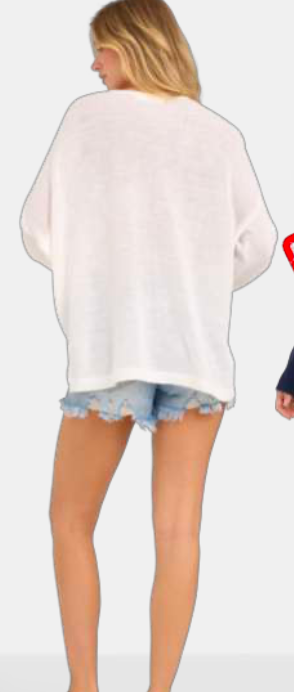 White with Blue anchor Sweater