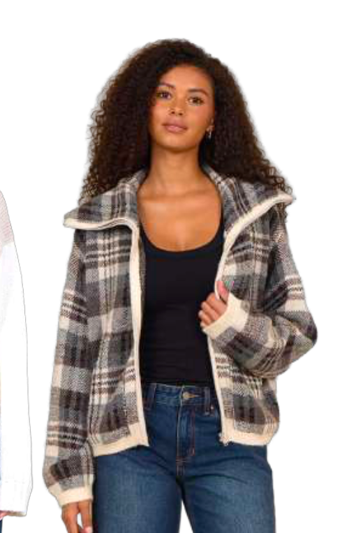 Jacquard Zip Up