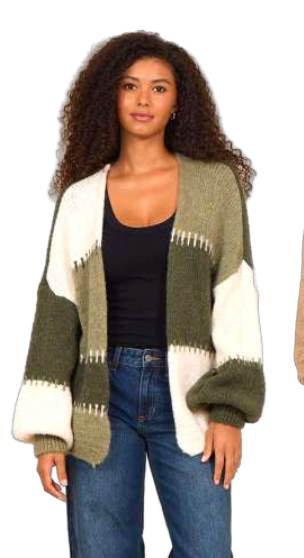 Green Patchwork Caridgan