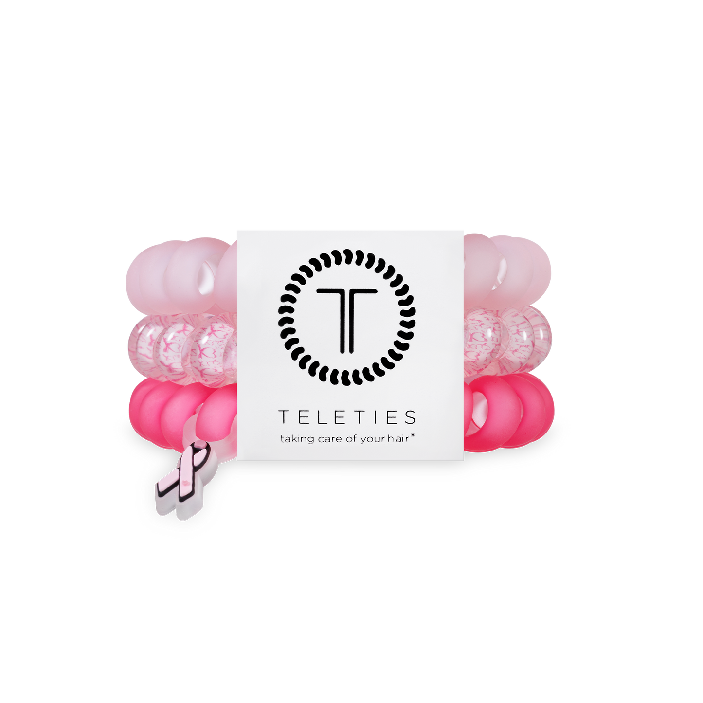Spiral Hair Coils | Large | Pink Ribbon Power Hair Ties