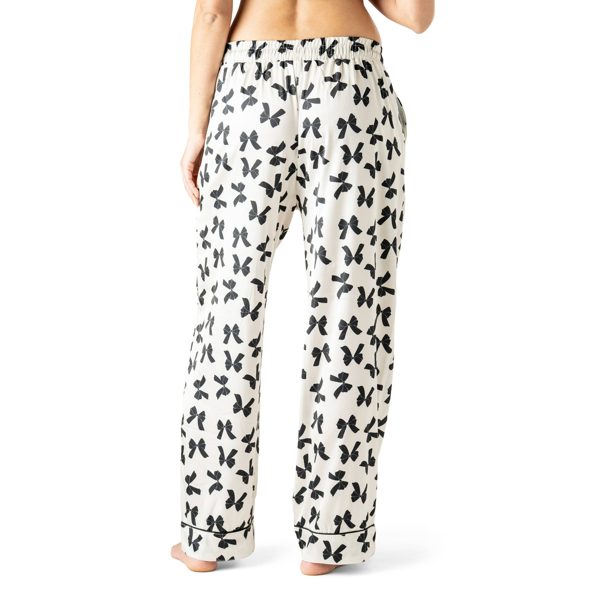 Hello Mello Bow So Lovely Satin Pajama Pant Open Stock