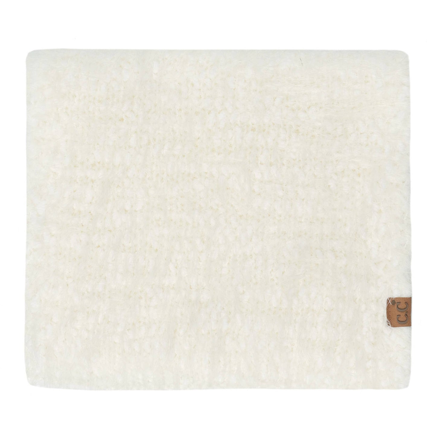 C.C Boucle Knit Oblong Winter Scarf