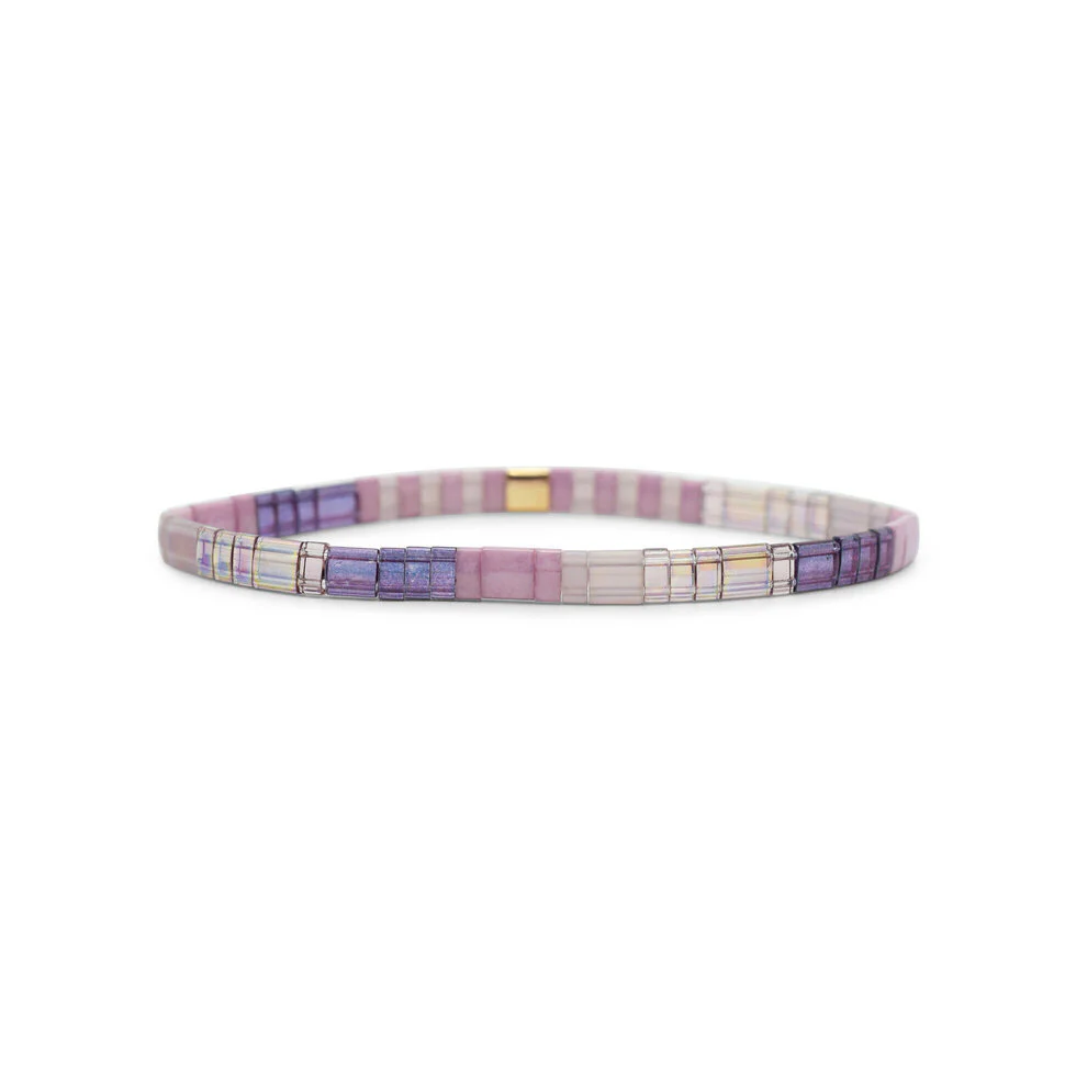 BRAVE - Morse Code Tila Beaded Bracelet