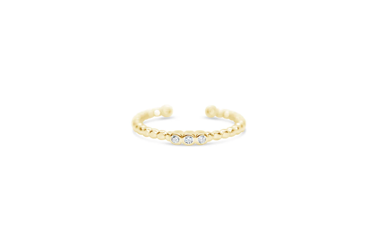 It Fits! Triple Bezel Droplet Wire Ring