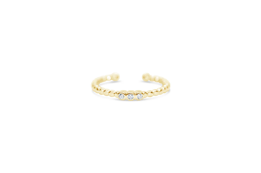 It Fits! Triple Bezel Droplet Wire Ring