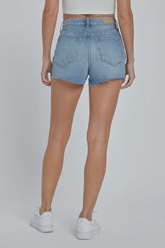 Button Fly Jean Shorts