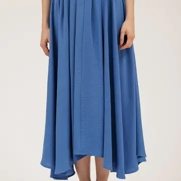 Box Pleated Midi Skirt