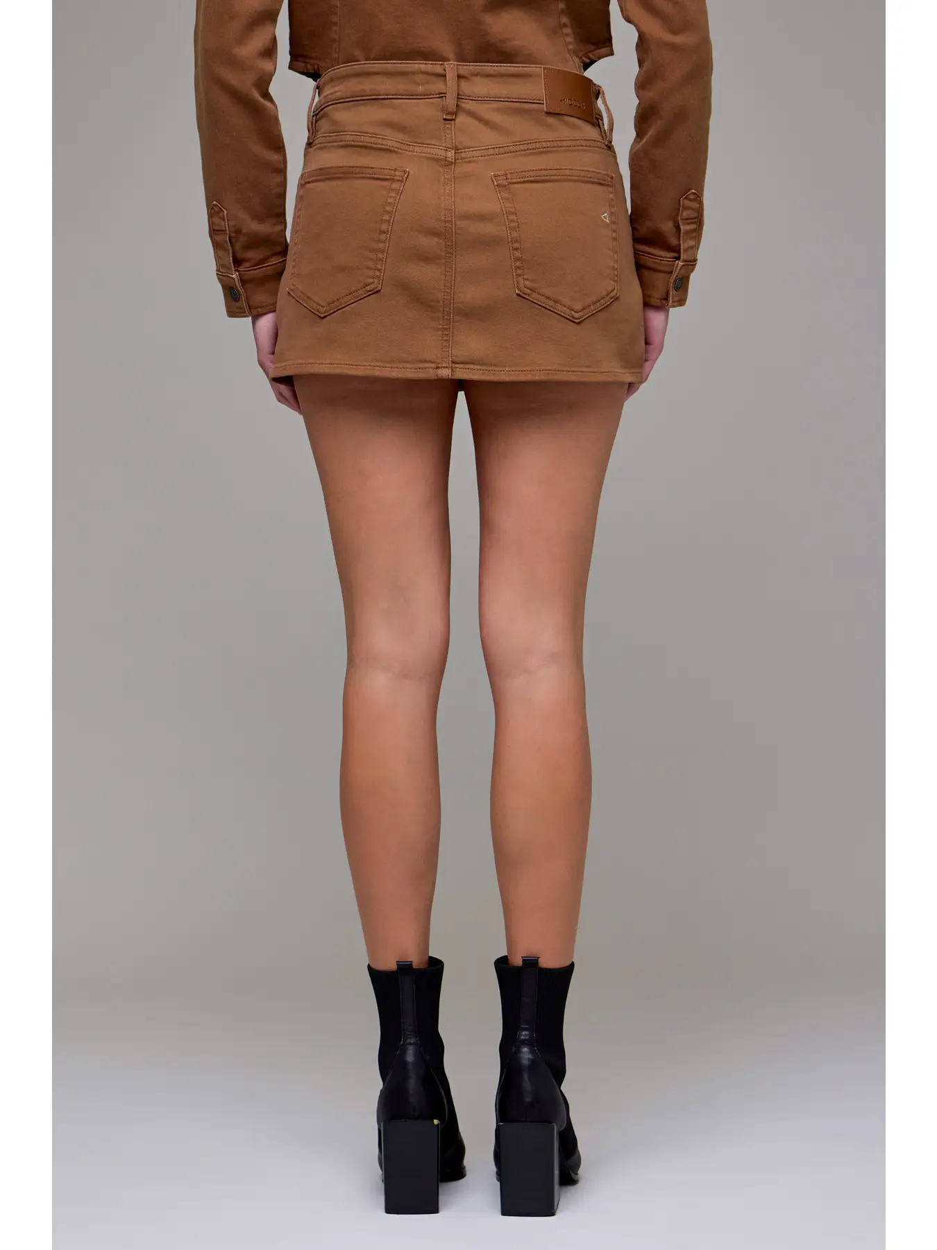 Tawney Wash Micro Mini Stretch Skirt