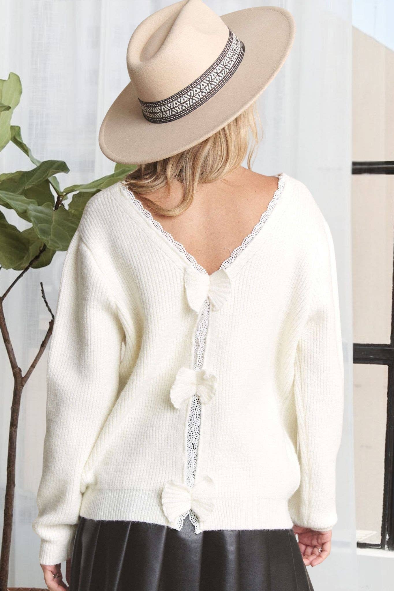 Bow Back Sweater