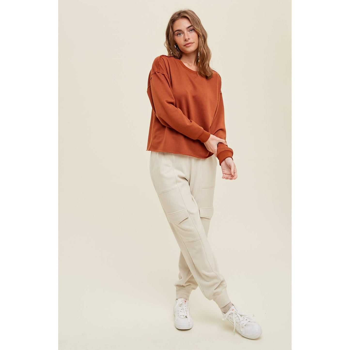 French Terry Knit Top