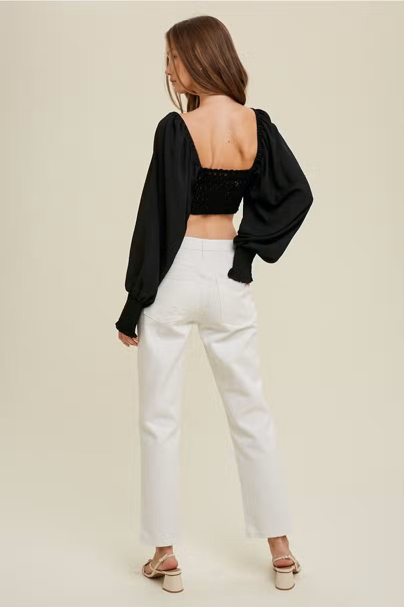 Scalloped Cropped Top