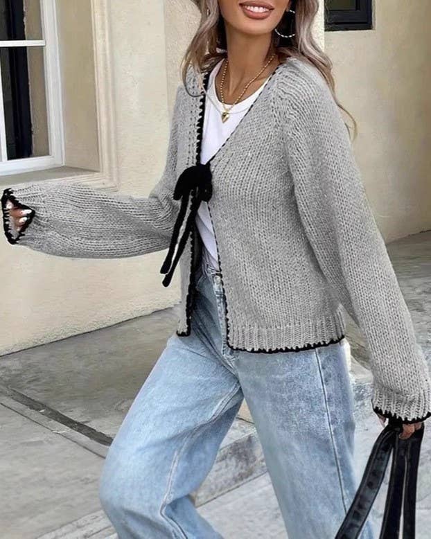 Tie Front Sweater