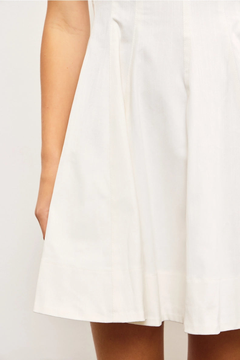 White Flare Panel Dress