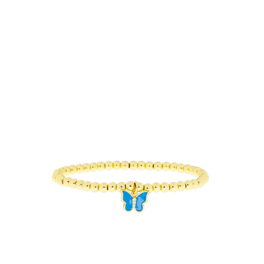 Butterfly charm beaded bracelet