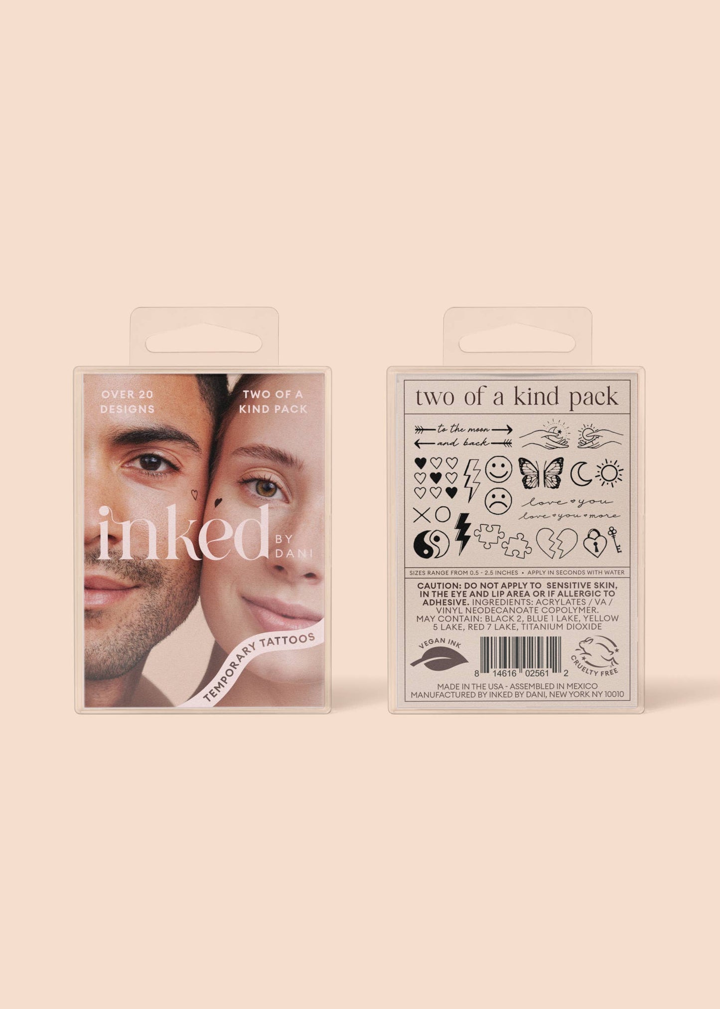 Two of A Kind Temporary Tattoo Pack