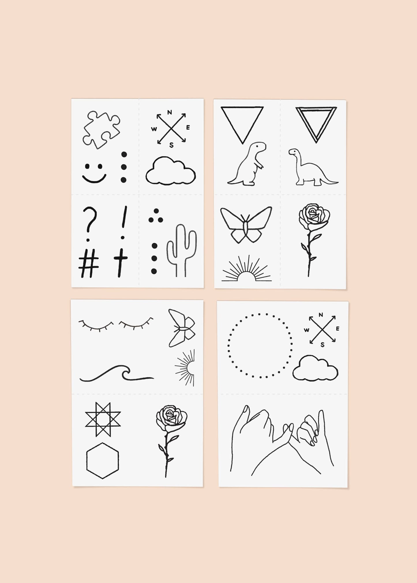 Barely There Temporary Tattoo Pack