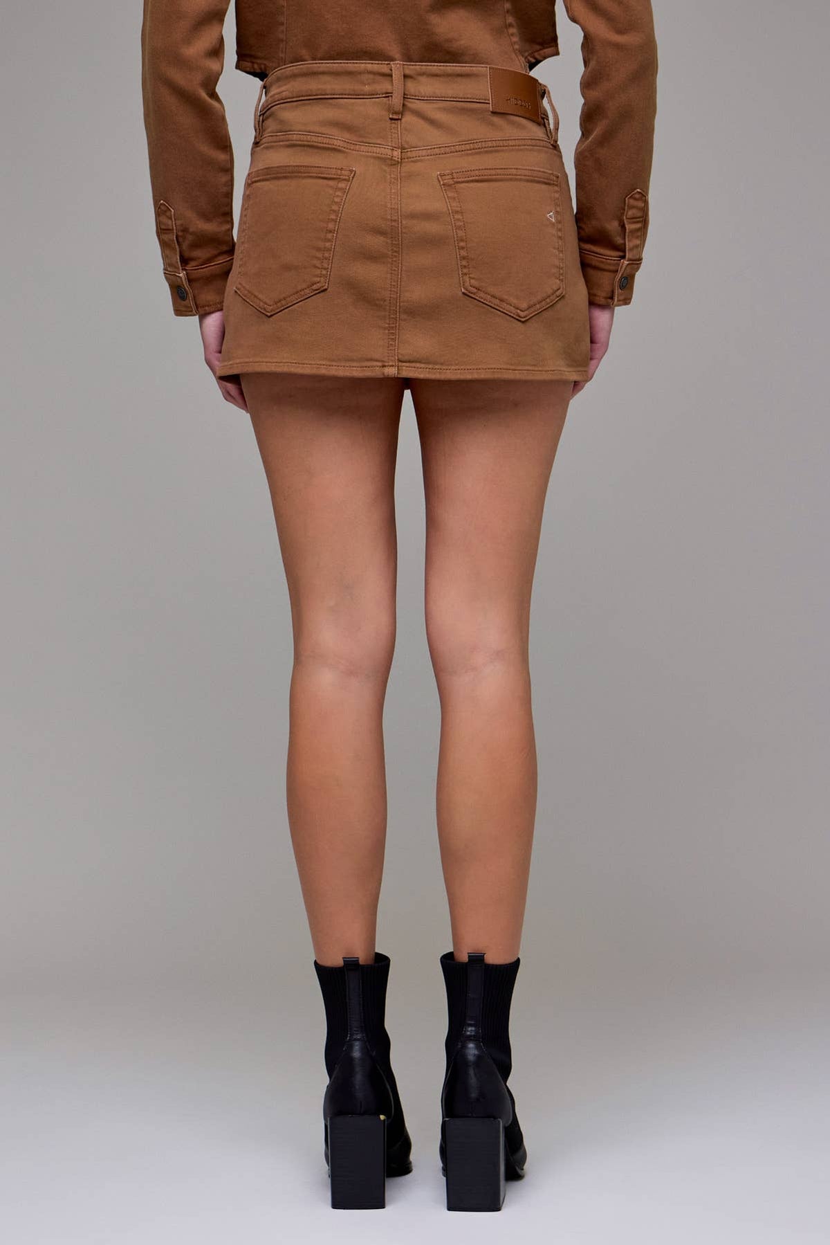 Tawney Wash Micro Mini Stretch Skirt