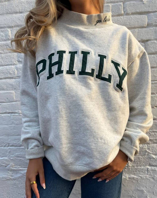 PHILLY Go Birds Mock  Sweatshirt