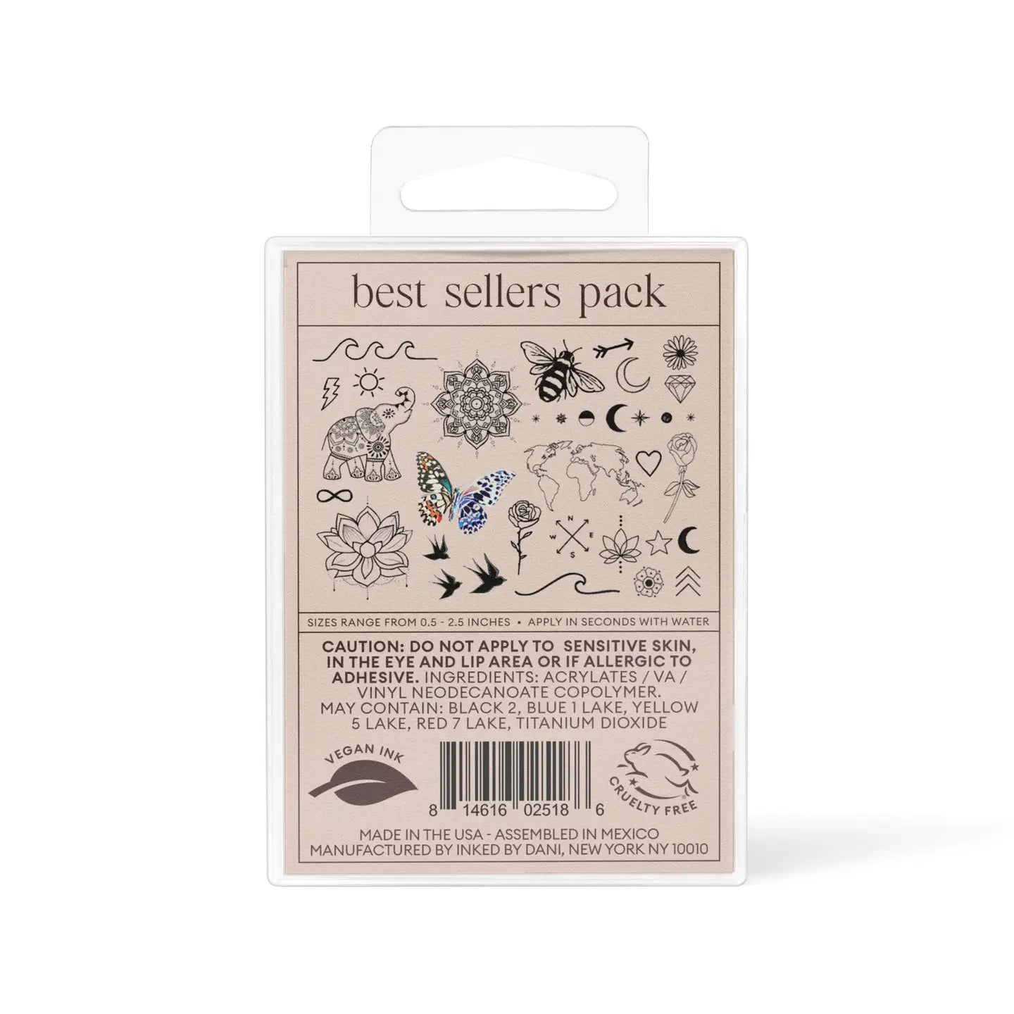 Best Sellers Temporary Tattoo Pack