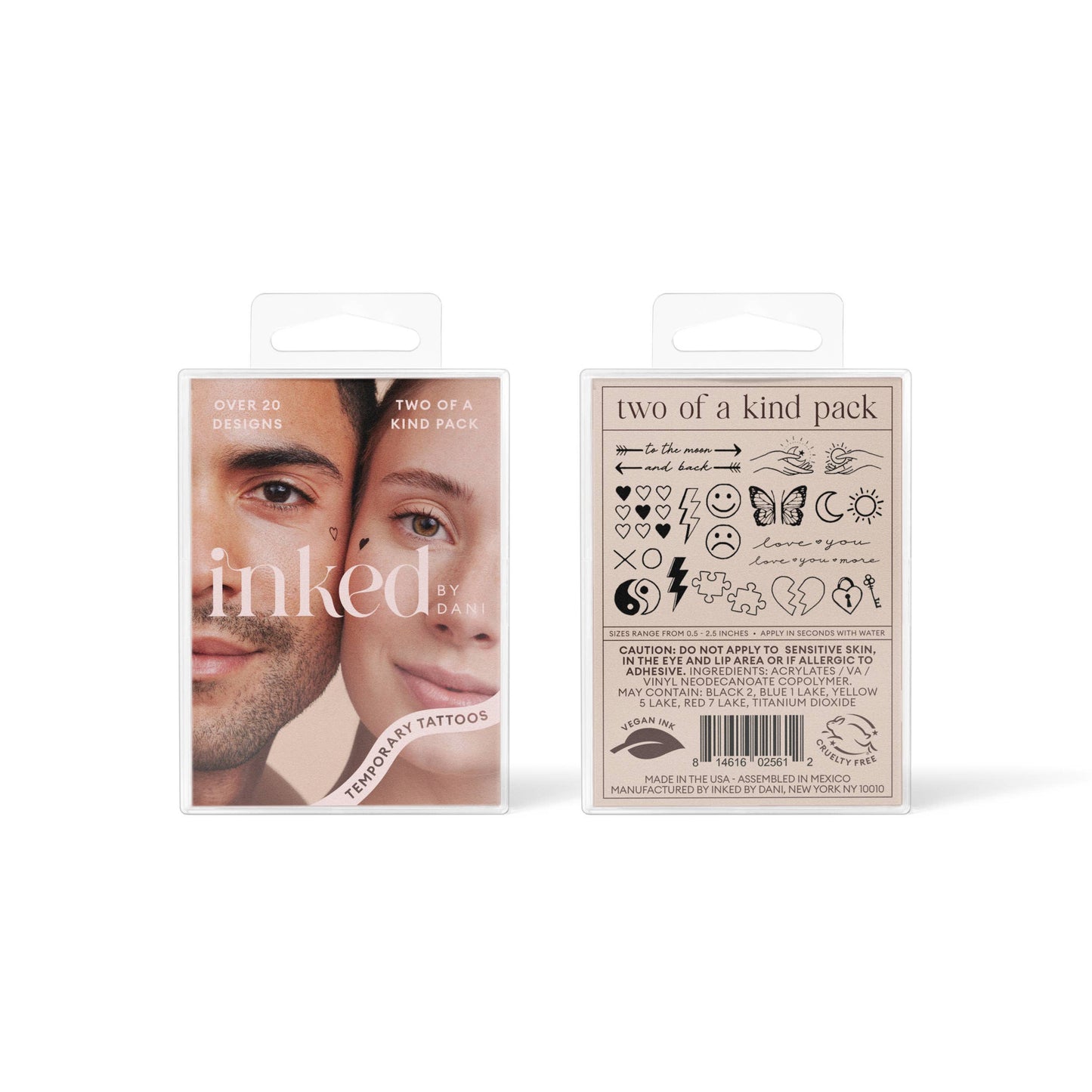 Two of A Kind Temporary Tattoo Pack