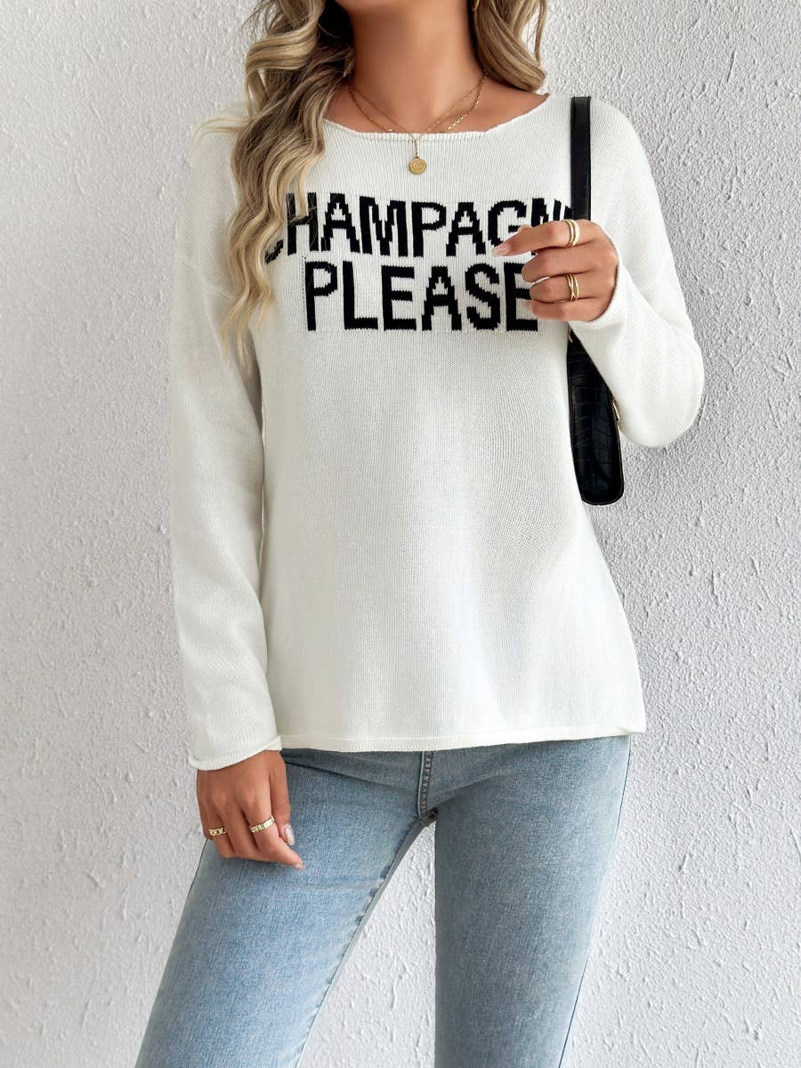 Champagne Please Sweater