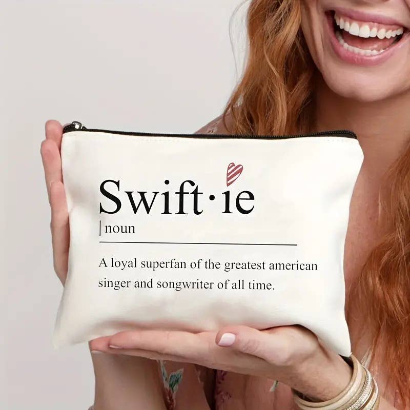 Taylor Swift Graphic print Linen Cosmetic Bag for Women