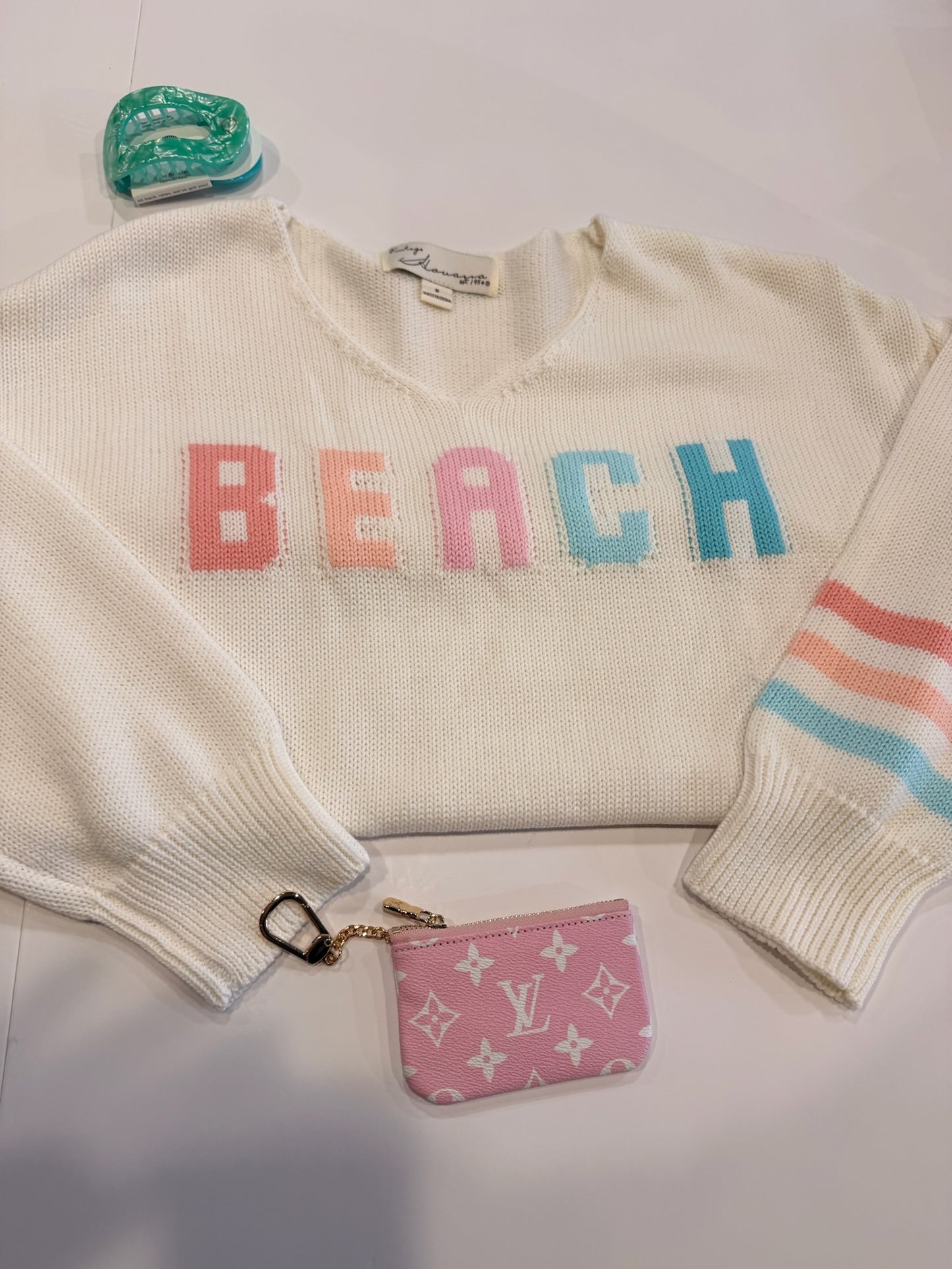 Beach Rainbow Color Sweater